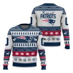 Patriots Rivalries Nor’Easter Storm Blue 2025 Christmas Ugly Sweater