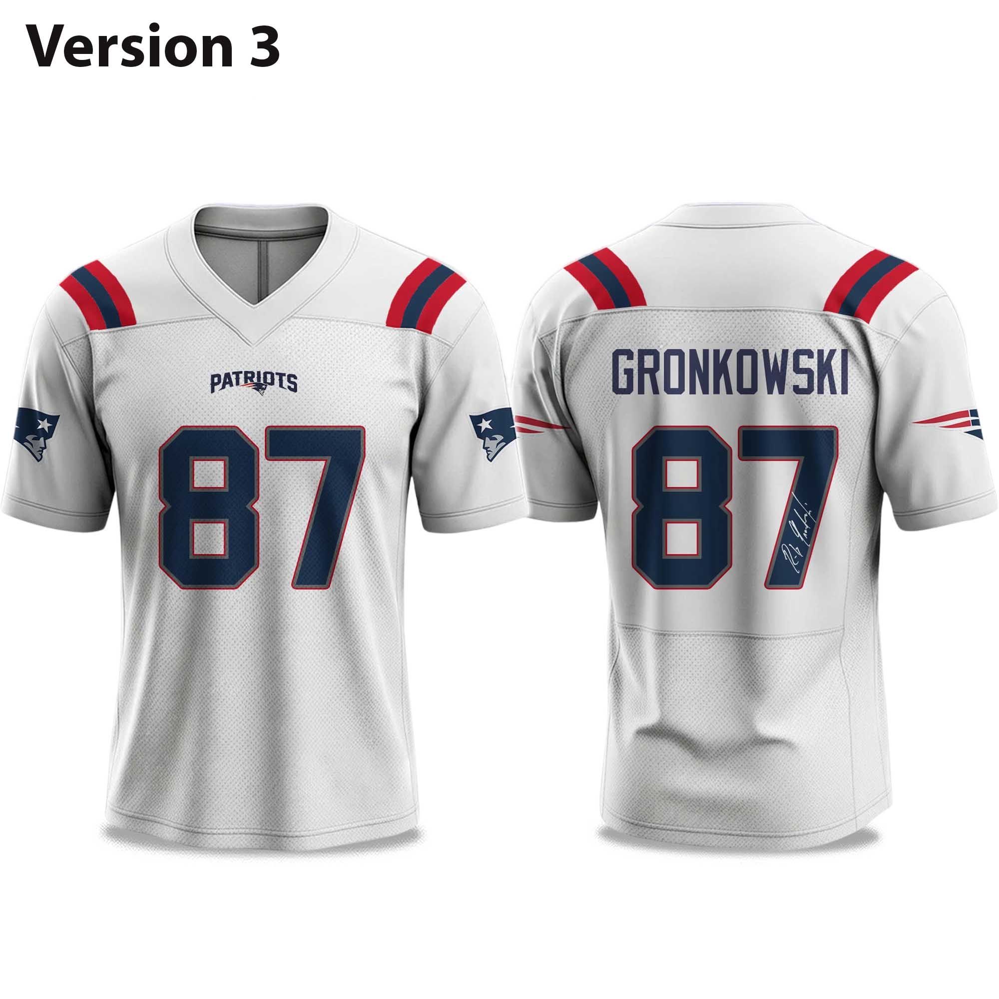 Patriots Rob Gronkowski Signature 2025 Football Jersey 3 Patriots Rob Gronkowski Signature 2025 Football Jersey (3)