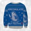 Penguin Overstimulated but Festive Christmas Ugly Sweater