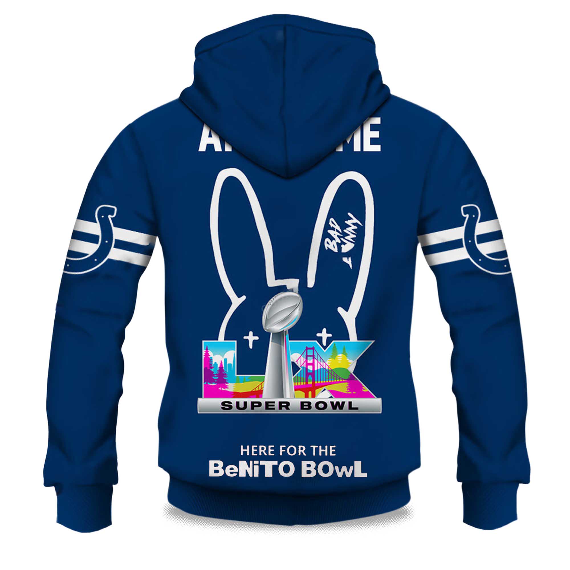 Personalized Colts Bad Bunny Bowl LX 2025 2026 Hoodie 2 Personalized Colts Bad Bunny Bowl LX 2025 2026 Hoodie 2