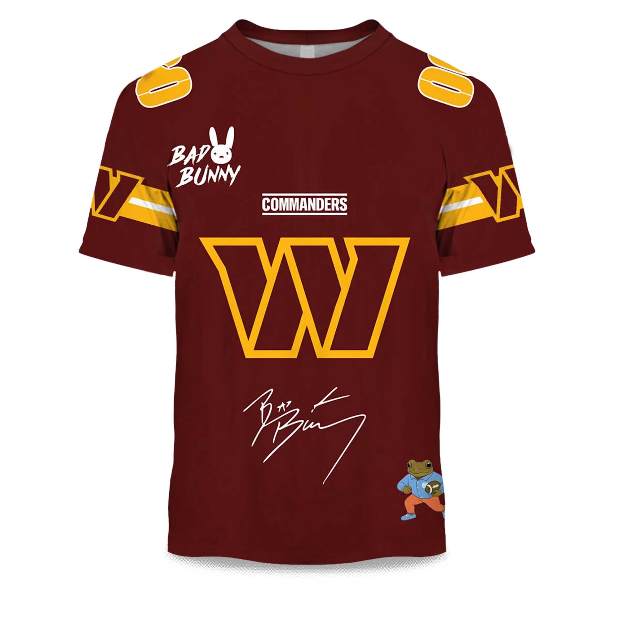 Personalized Commanders Bad Bunny Bowl LX 2025 2026 Shirt Personalized Commanders Bad Bunny Bowl LX 2025 2026 Shirt