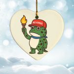 Portland Frog No King Printed Ornament