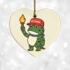 Portland Frog No King Printed Ornament