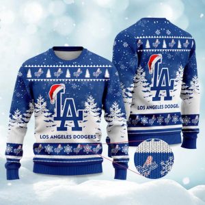 2025 Dodgers Snowflakes Christmas Ugly Sweater 1