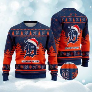2025 Tigers Snowflakes Christmas Ugly Sweater 1