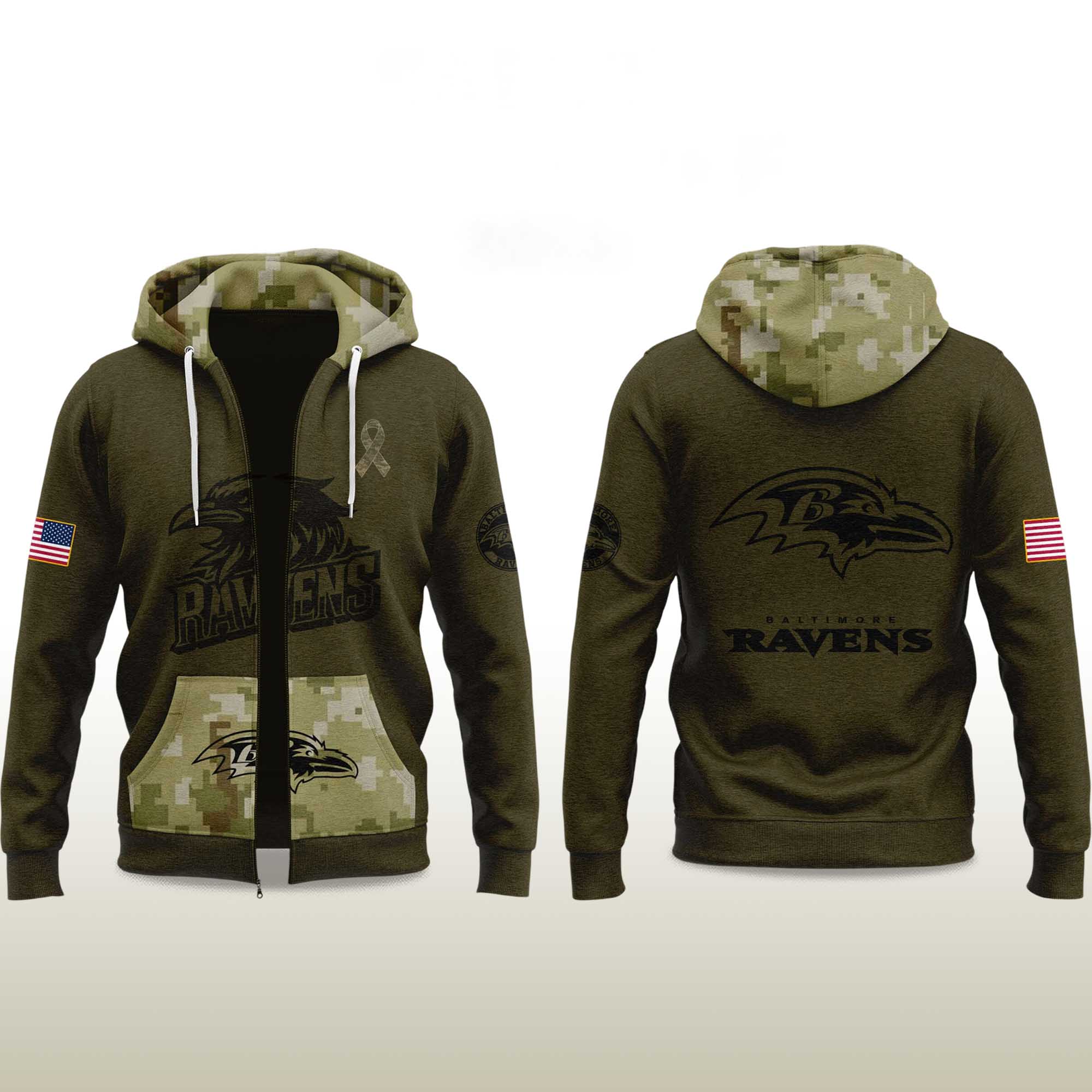 Ravens Salute to Service 2025 Zip Hoodie 2 Ravens Salute to Service 2025 Zip Hoodie