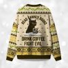 Read Banned Books Drink Coffee Fight Evil Christmas Ugly Sweater 2