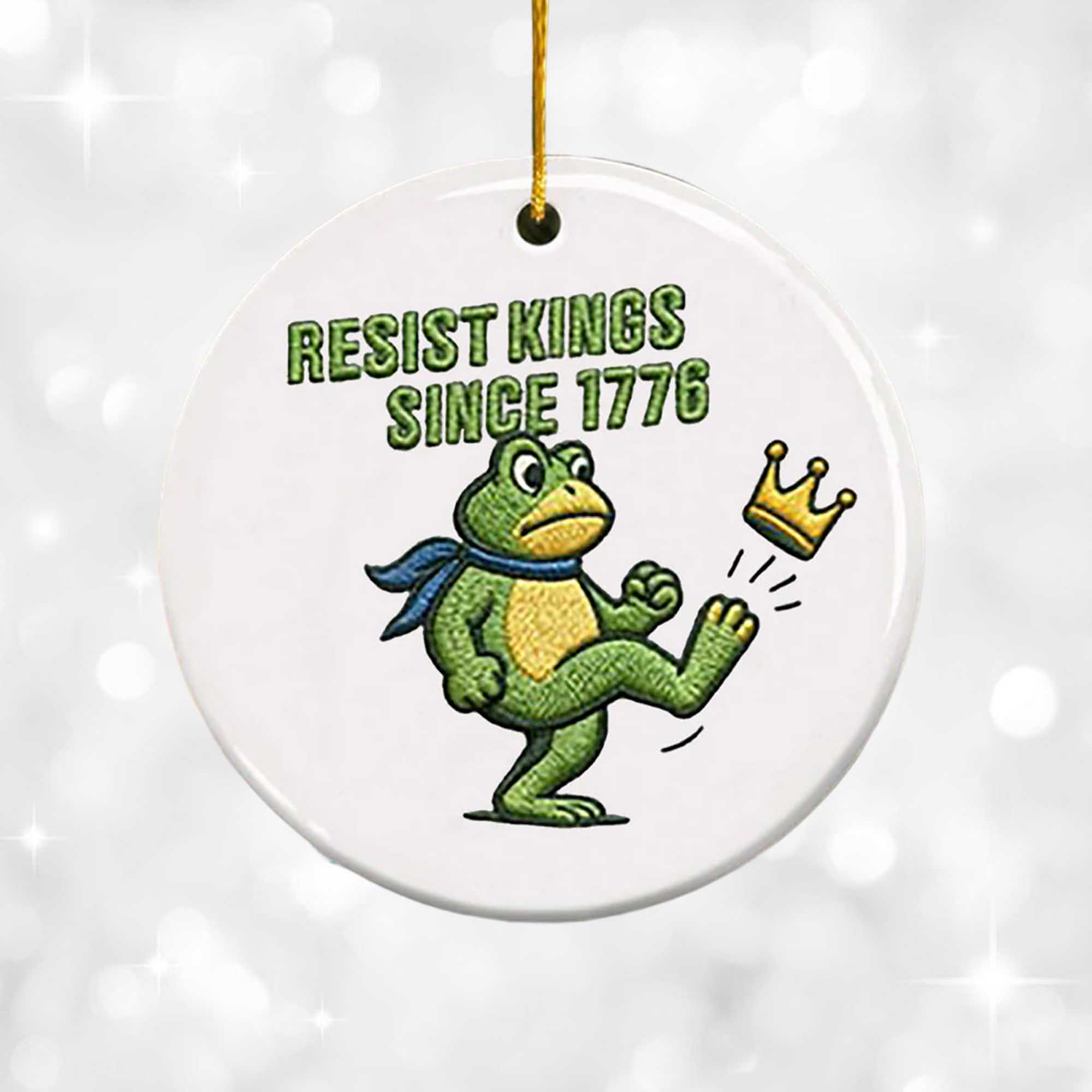 Resist Kings Since 1776 Portland Frog Christmas Ornament 2 Resist Kings Since 1776 Portland Frog Christmas Ornament 2
