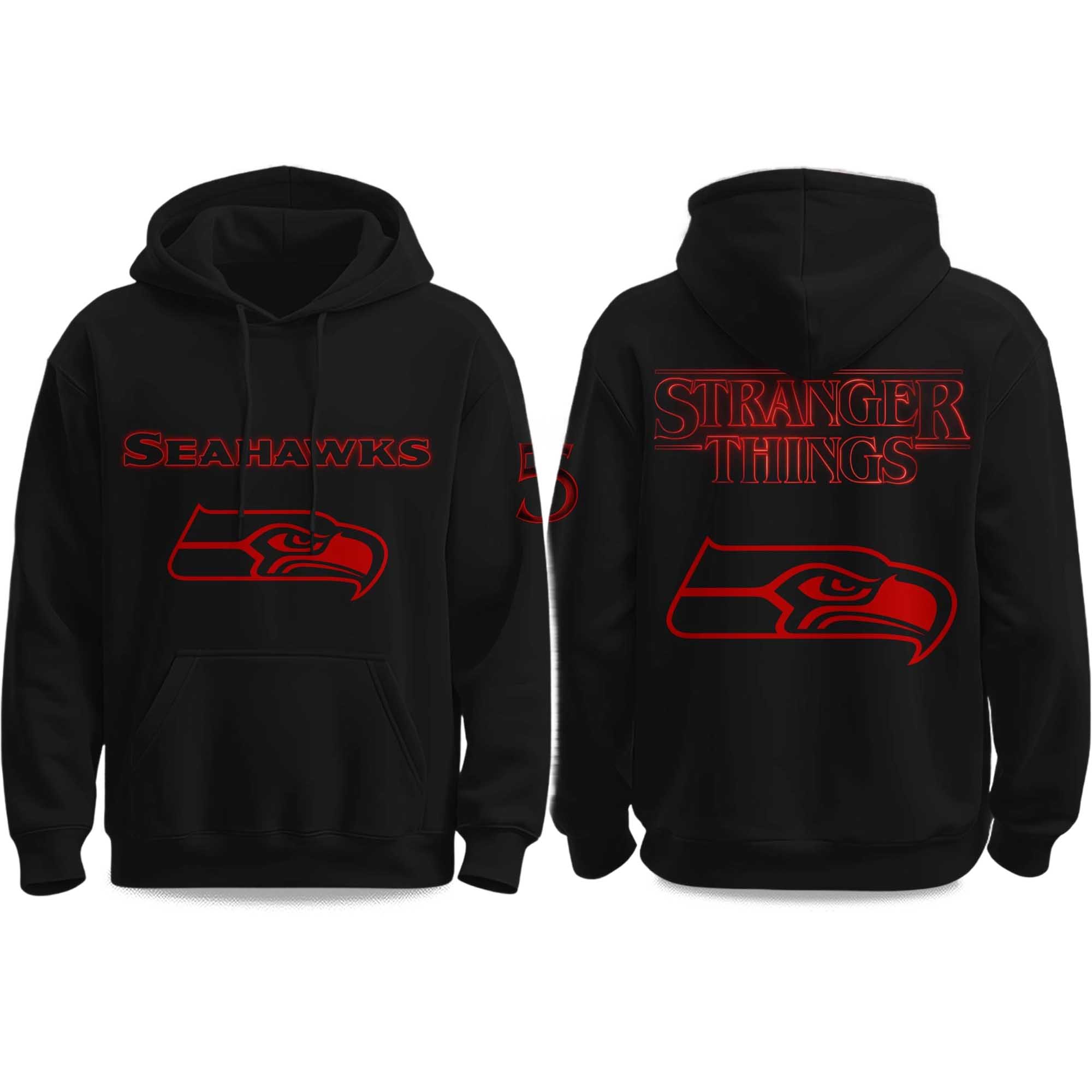 Seahawks Stranger Things 2025 Hoodie Seahawks Stranger Things 2025 Hoodie