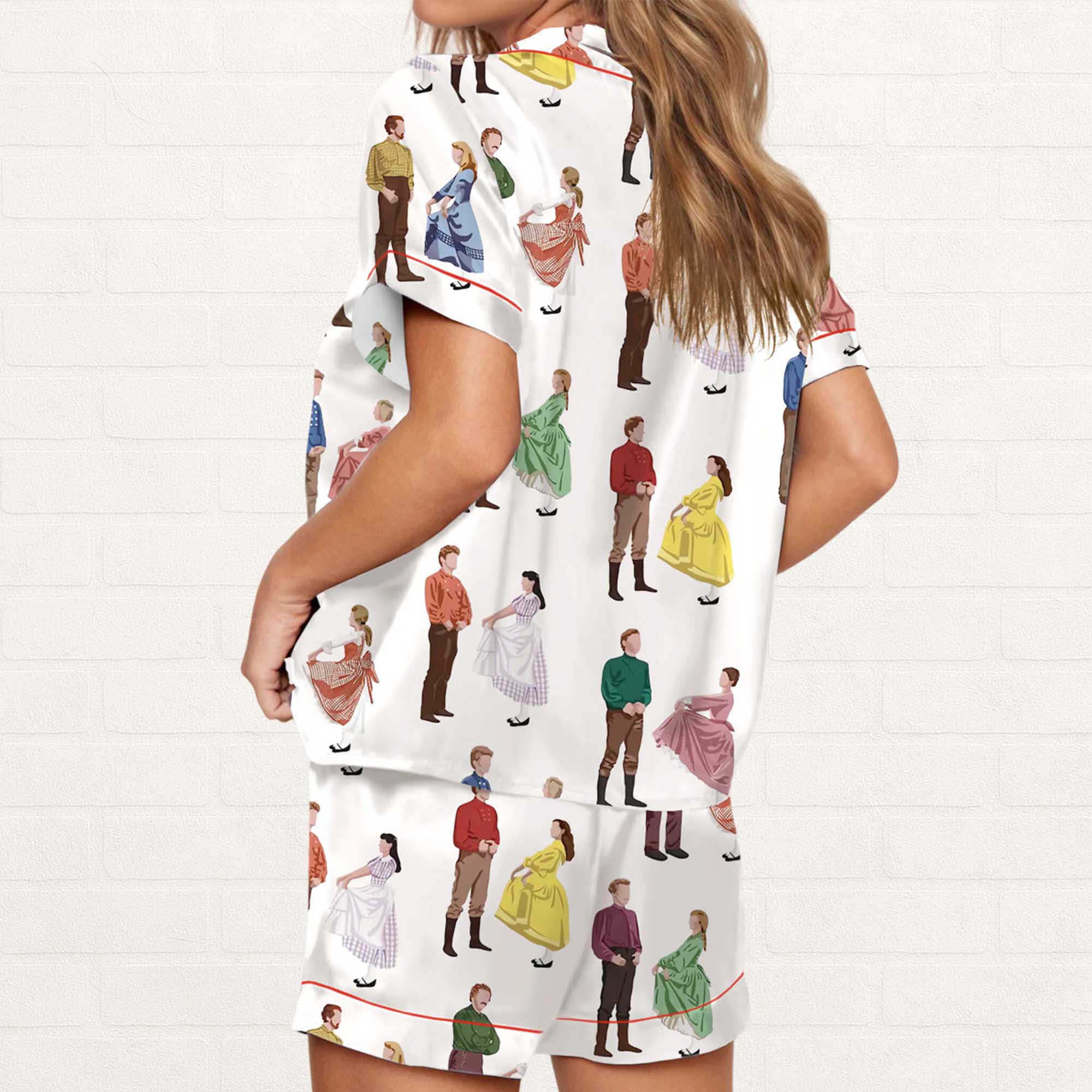 Seven Brides For Seven Brothers Silky Satin Pajama Set 3 Seven Brides For Seven Brothers Silky Satin Pajama Set