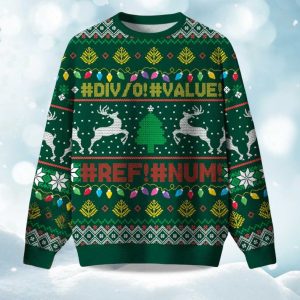 2025 DIV0 Value Ref Num Ugly Christmas Sweater 1