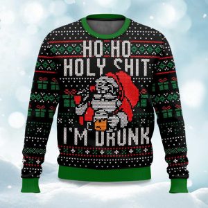 Santa Claus Ho Ho Holy Shit I’m Drunk Ugly Christmas Sweater