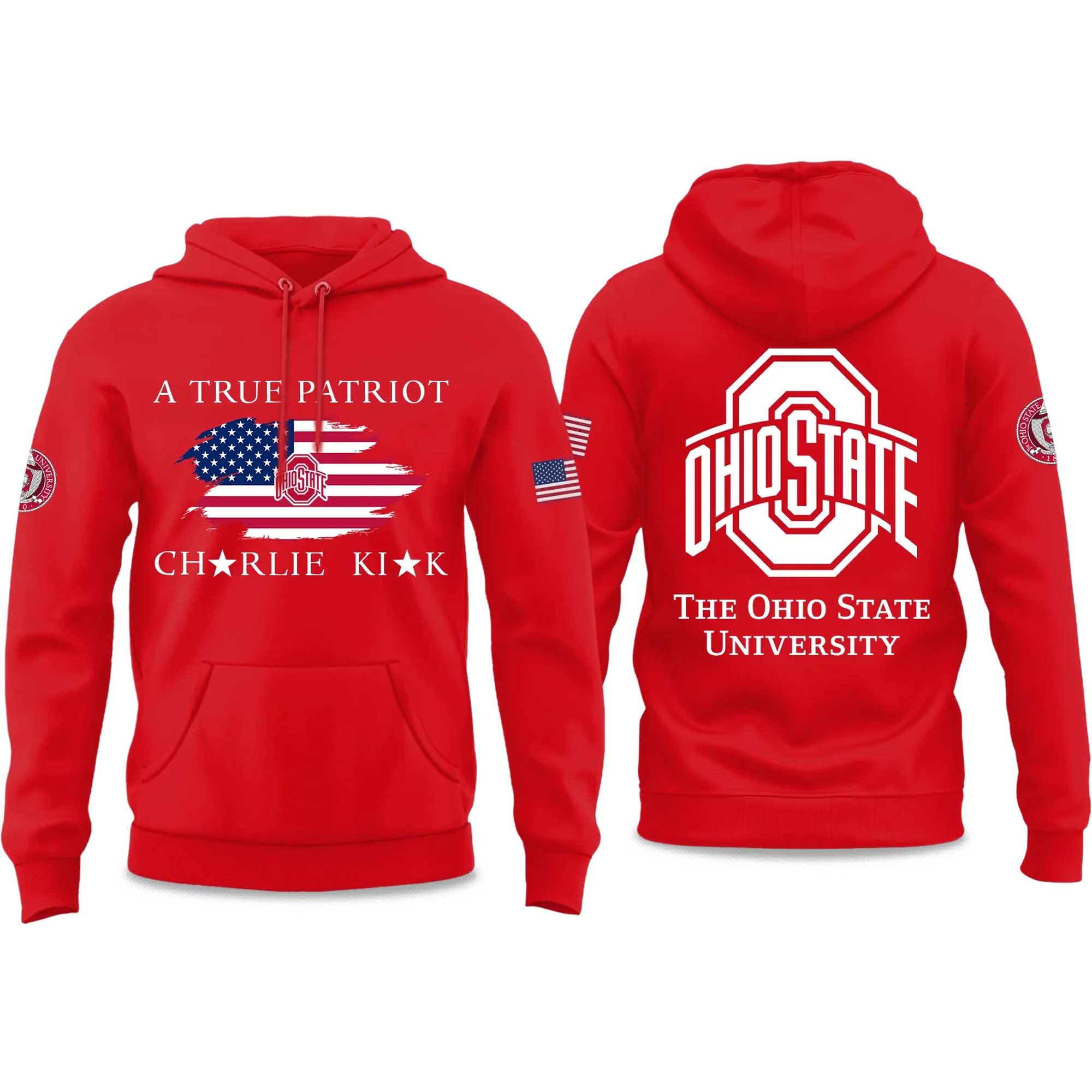 The Ohio State University A True Patriot Charlie Kirk 2025 Hoodie 3 The Ohio State University A True Patriot Charlie Kirk 2025 Hoodie (3)