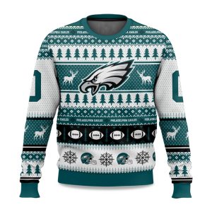 2025 Christmas Eagles Personalized Ugly Sweater 1