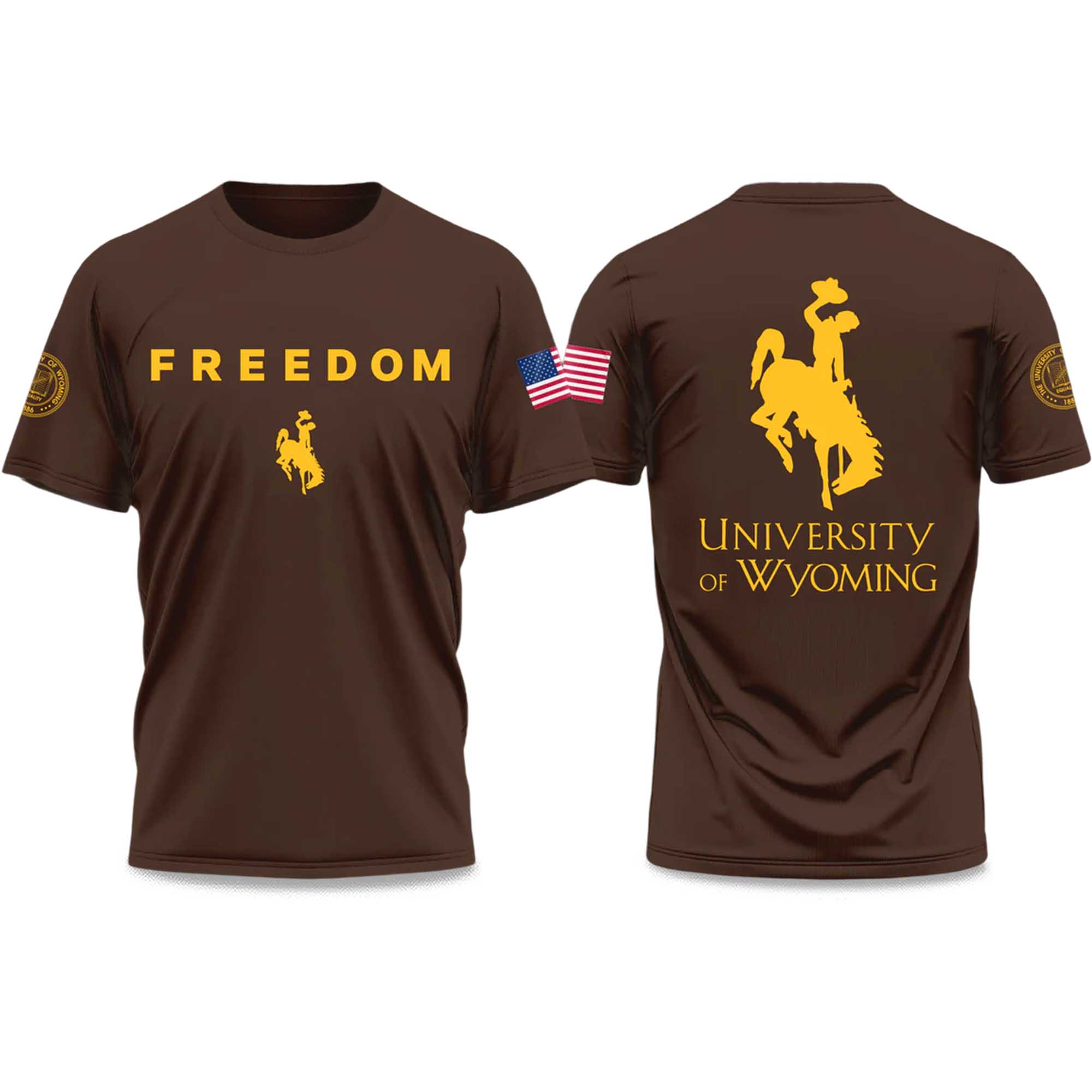 University of Wyoming Freedom 2025 T-Shirt 2 University of Wyoming Freedom 2025 T Shirt
