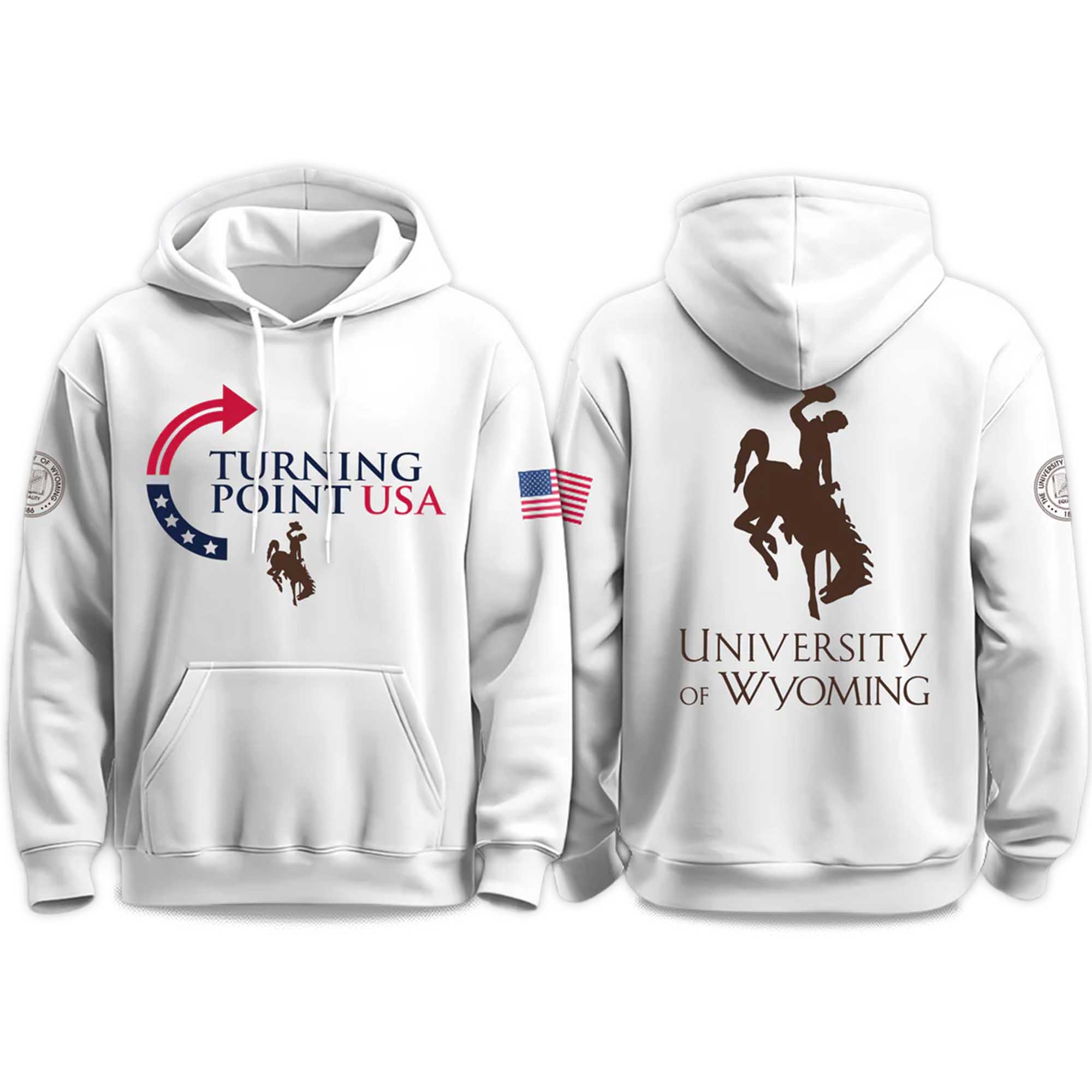 University of Wyoming Turning Point USA 2025 Hoodie University of Wyoming Turning Point USA 2025 Hoodie