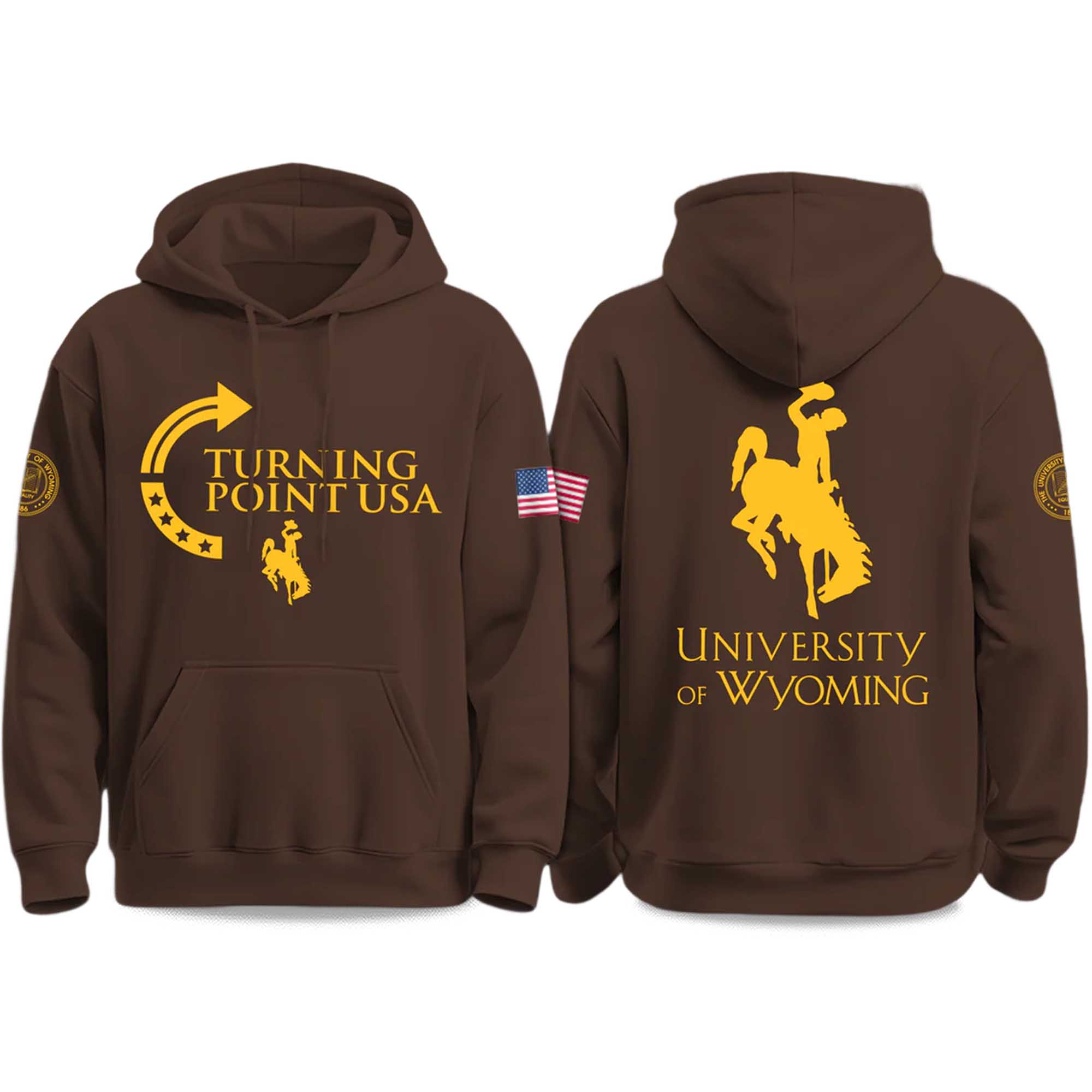 University of Wyoming Turning Point USA 2025 Hoodie 2 University of Wyoming Turning Point USA 2025 Hoodie