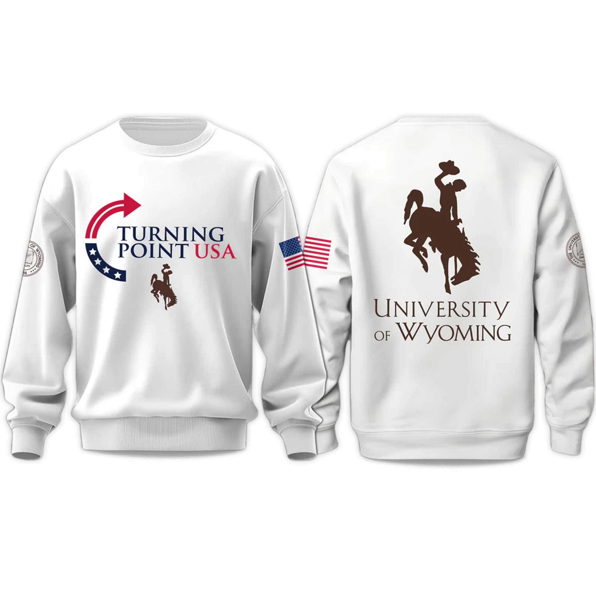 University of Wyoming Turning Point USA 2025 Sweatshirt University of Wyoming Turning Point USA 2025 Sweatshirt