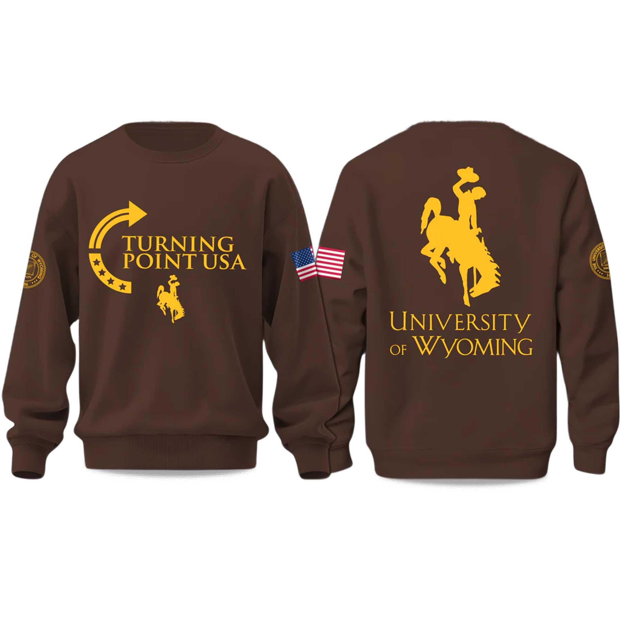 University of Wyoming Turning Point USA 2025 Sweatshirt 2 University of Wyoming Turning Point USA 2025 Sweatshirt