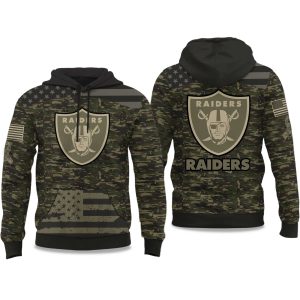 2025 Raiders Salute to Service Camo Hoodie 1