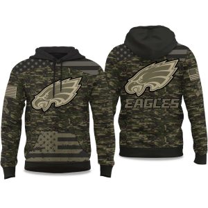 2025 Eagles Salute to Service Camo Hoodie 1