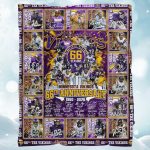 Vikings 66th Anniversary 1960-2026 Fleece Blanket