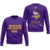 Vikings Jesus Won 2025 Sweatshirt 3 Vikings Jesus Won 2025 Sweatshirt 2