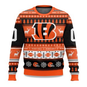 2025 Christmas Bengals Personalized Ugly Sweater 1