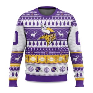 2025 Christmas Vikings Personalized Ugly Sweater 1