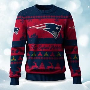 2025 Christmas Patriots Festive Reindeer Tree Ugly Sweater 1