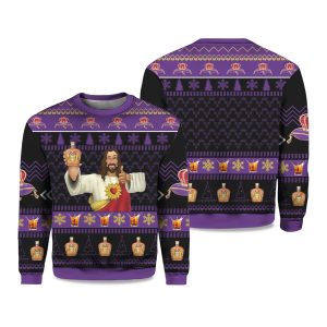 2025 Crown Royal Jesus Like Ugly Christmas Sweater 1
