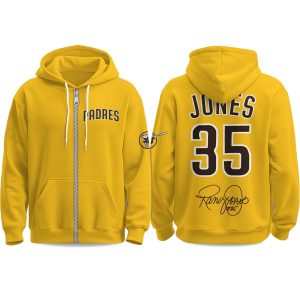 Padres Randy Jones 1950 2025 Tribute 2025 Zipper Hoodie 1