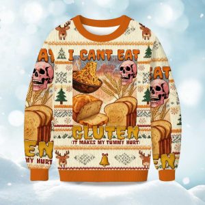 2025 I Can't Eat Gluten Meme Christmas Ugly Sweater