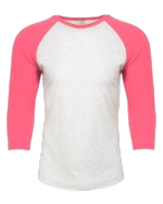 PINK SLEEVES/ HEATHER WHITE