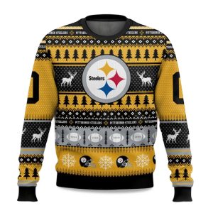 2025 Personalized Steelers Football 2025 Ugly Christmas Sweater 1