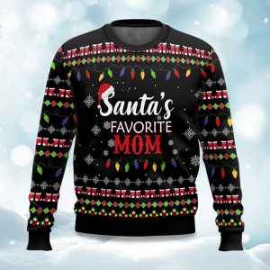 Santa's Favorite Mom Ugly Christmas Sweater 1