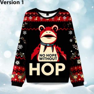 No Hop Without Hop Frog Ugly Christmas Sweater (1)