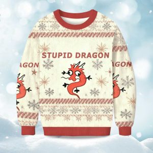 2025 Stupid Dragon Christmas Ugly Sweater 1