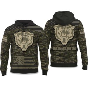 2025 Bears Salute to Service Camo Hoodie