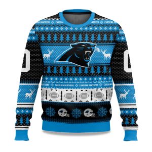 2025 Christmas Panthers Personalized Ugly Sweater 1