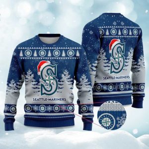 2025 Mariners Snowflakes Christmas Ugly Sweater 1