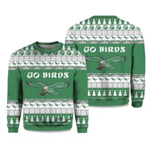 2025 Eagles Go Birds Christmas Ugly Sweater 1
