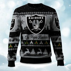 2025 Christmas Raiders Festive Reindeer Tree Ugly Sweater 1