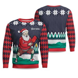2025 Pickleball Santa Christmas Ugly Sweater 1