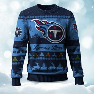 2025 Christmas Titans Festive Reindeer Tree Ugly Sweater 1