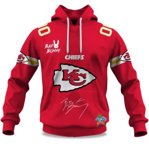 Personalized Chiefs Bad Bunny Bowl LX 2025 2026 Hoodie 1