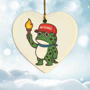 Portland Frog No King Printed Ornament