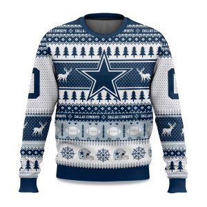 2025 Christmas Cowboys Personalized Ugly Sweater 1