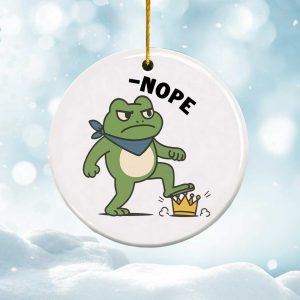Nope Portland Frog Resist Christmas Tree Ornament
