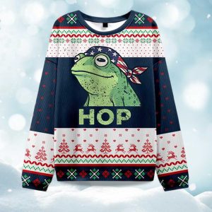 Hop Frog Resist Ugly Christmas Sweater